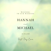 Autocollant Pour Fenêtre Mariage élégant et minimal (Feuille 3)