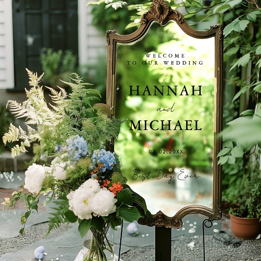 Autocollant Pour Fenêtre Mariage élégant et minimal