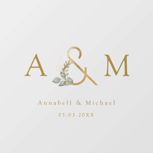 Autocollant Pour Fenêtre Mariage Eucalyptus (Feuille)