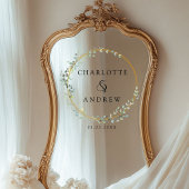 Autocollant Pour Fenêtre Mariage eucalyptus moderne et élégant