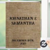 Autocollant Pour Fenêtre Mariage personnalisé rustique burlap motif nature (Maison)