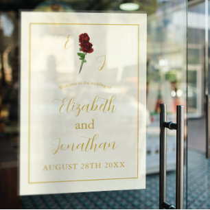 Autocollant Pour Fenêtre Mariage Rose d'or ivoire