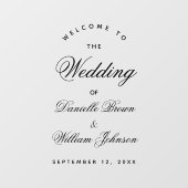 Autocollant Pour Fenêtre Mariage transparent Bienvenue Élégante calligraphi (Feuille)