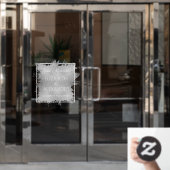 Autocollant Pour Fenêtre Marié ! Argent Faux Foil (Porte de bureau)