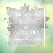 Autocollant Pour Fenêtre Marié ! Argent Faux Foil (Feuille 3)