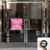 Autocollant Pour Fenêtre Marié ! Faux roses chauds (Porte de bureau)