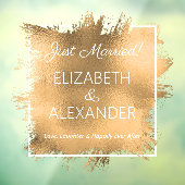 Autocollant Pour Fenêtre Marié ! Gold Faux Foil (Feuille 3)