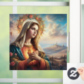 Autocollant Pour Fenêtre Marie Vierge Jésus (Maison)