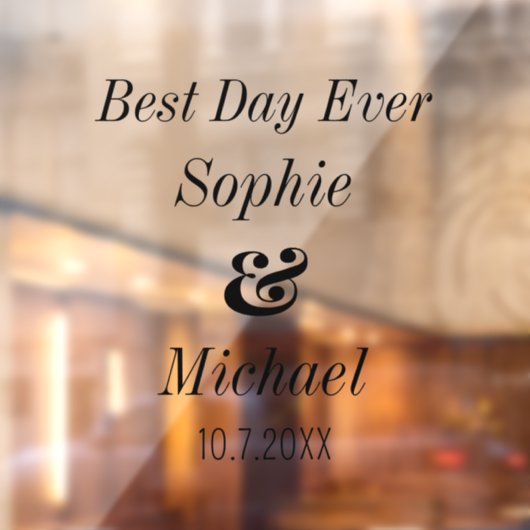 Autocollant Pour Fenêtre Mariée mariage Groom Nouveaux mariés (Feuille 2)