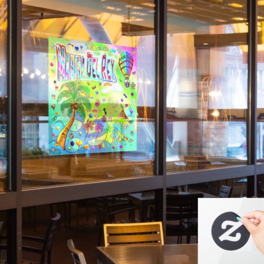 Autocollant Pour Fenêtre Marina Del Rey Éternel Melody Window Cling (Fenêtre du restaurant)