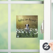 Autocollant Pour Fenêtre Marionnette dalmate mignonne dans les marguerites (Maison)