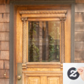 Autocollant Pour Fenêtre Marque Brown nom simple script propre (Porte d'accueil)