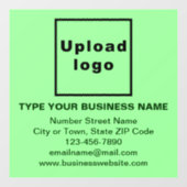 Autocollant Pour Fenêtre Marque d'affaires sur le Carré vert clair (Feuille)