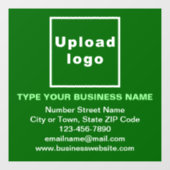 Autocollant Pour Fenêtre Marque d'affaires sur le Carré vert Clouage de fen (Feuille)