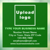 Autocollant Pour Fenêtre Marque d'affaires sur le Carré vert Clouage de fen (Feuille 3)