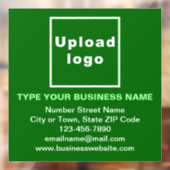 Autocollant Pour Fenêtre Marque d'affaires sur le Carré vert Clouage de fen (Feuille 2)