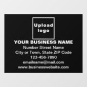 Autocollant Pour Fenêtre Marque d'affaires sur le rectangle noir Clin de fe (Feuille)