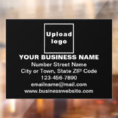 Autocollant Pour Fenêtre Marque d'affaires sur le rectangle noir Clin de fe (Feuille 2)