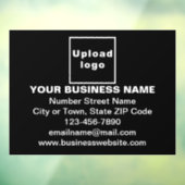 Autocollant Pour Fenêtre Marque d'affaires sur le rectangle noir Clin de fe (Feuille 3)