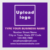 Autocollant Pour Fenêtre Marque d'entreprise sur Carré violet Clouage de fe (Feuille)