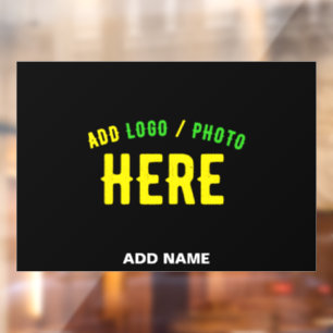 AUTOCOLLANT POUR FENÊTRE MARQUE NOIRE PERSONNALISABLE VERIFIEE MODERNE ET C
