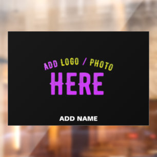AUTOCOLLANT POUR FENÊTRE MARQUE PERSONNALISABLE NOIRE VERIFIEE DE STYLE MOD