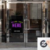 AUTOCOLLANT POUR FENÊTRE MARQUE VERIFIEE NOIRE PERSONNALISABLE MODERNE ET C (Porte de bureau)