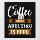 Autocollant Pour Fenêtre marrant café mot art Window Cling (Feuille)