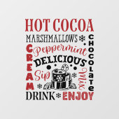 Autocollant Pour Fenêtre Marshmallows de cacao chaud (Feuille)