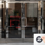 Autocollant Pour Fenêtre Marshmallows de cacao chaud (Porte de bureau)