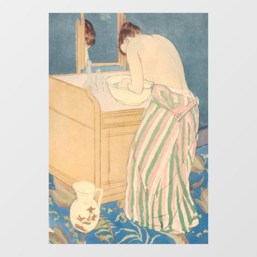 Autocollant Pour Fenêtre Mary Cassatt - Femme Baignade (Feuille)
