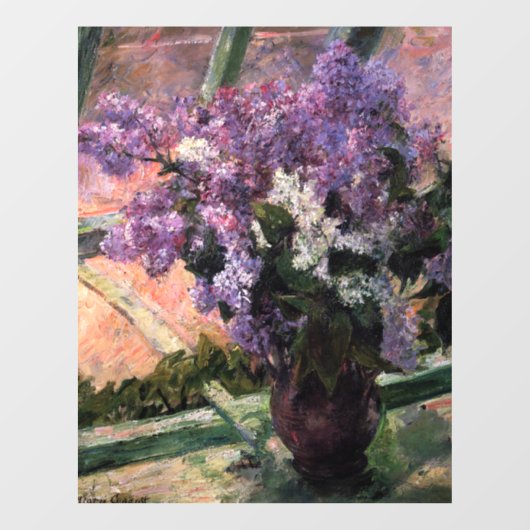 Autocollant Pour Fenêtre Mary Cassatt - Lilacs dans une fenêtre (Feuille)