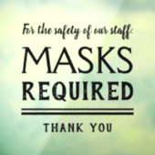 Autocollant Pour Fenêtre Masque Clôture de fenêtre requise (Feuille 3)