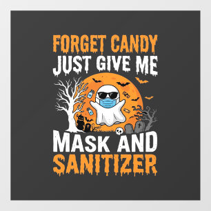 Autocollant Pour Fenêtre Masque et désinfectant Halloween Ghost Design_1