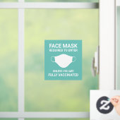 Autocollant Pour Fenêtre Masque Facial Requis  (Maison)