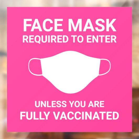 Autocollant Pour Fenêtre Masque Visage Rose Lumineux Requis Signal Fenêtre (Feuille 2)