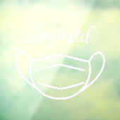 Autocollant Pour Fenêtre Masques faciaux requis Professionnels (Feuille 3)