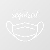 Autocollant Pour Fenêtre Masques faciaux requis Professionnels (Feuille)