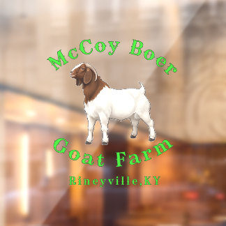 Autocollant Pour Fenêtre McCoy Boer Goat Farm