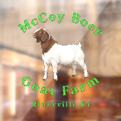 Autocollant Pour Fenêtre McCoy Boer Goat Farm (Feuille 2)