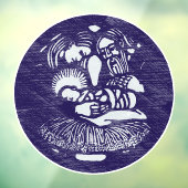 Autocollant Pour Fenêtre Médaillon de presse de crèches (Feuille 3)