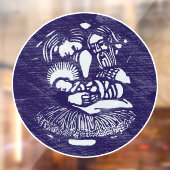 Autocollant Pour Fenêtre Médaillon de presse de crèches (Feuille 2)