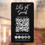 Autocollant Pour Fenêtre Médias Sociaux Modernes QR Code Se Connecter Avec  (Feuille 2)