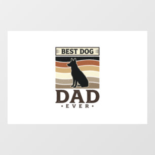 Autocollant Pour Fenêtre Meilleur papa chien de tous les temps Design vinta