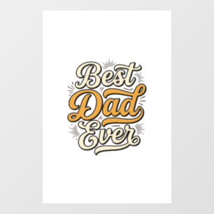 Autocollant Pour Fenêtre Meilleur Papa de Tous les Temps Design de Chemise
