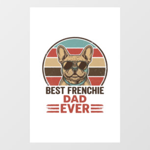 Autocollant Pour Fenêtre Meilleur Papa Frenchie Ever Vintage Bulldog Shirt_
