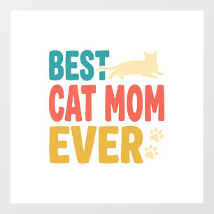 Autocollant Pour Fenêtre Meilleure Maman de Chat Vintage Design de Amateur