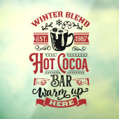 Autocollant Pour Fenêtre Mélange hiver cacao chaud Noël (Feuille 3)