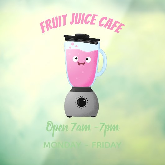 Autocollant Pour Fenêtre Mélangeur de nourriture mignon et heureux, apparei (Feuille 3)