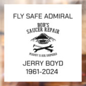 Autocollant Pour Fenêtre Mémorial de Jerry Boyd (Feuille 2)